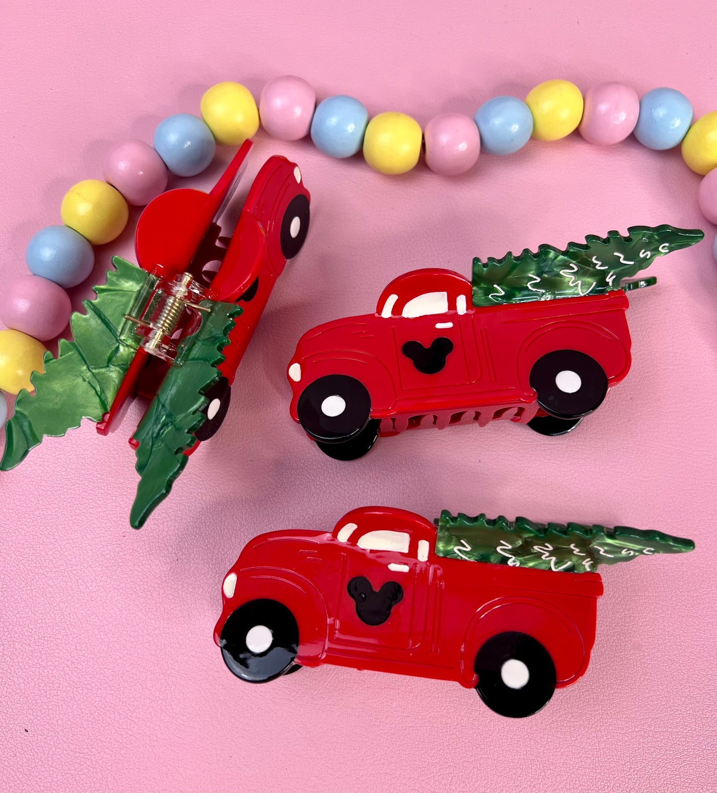 Red Truck With Tree π Claw Clip