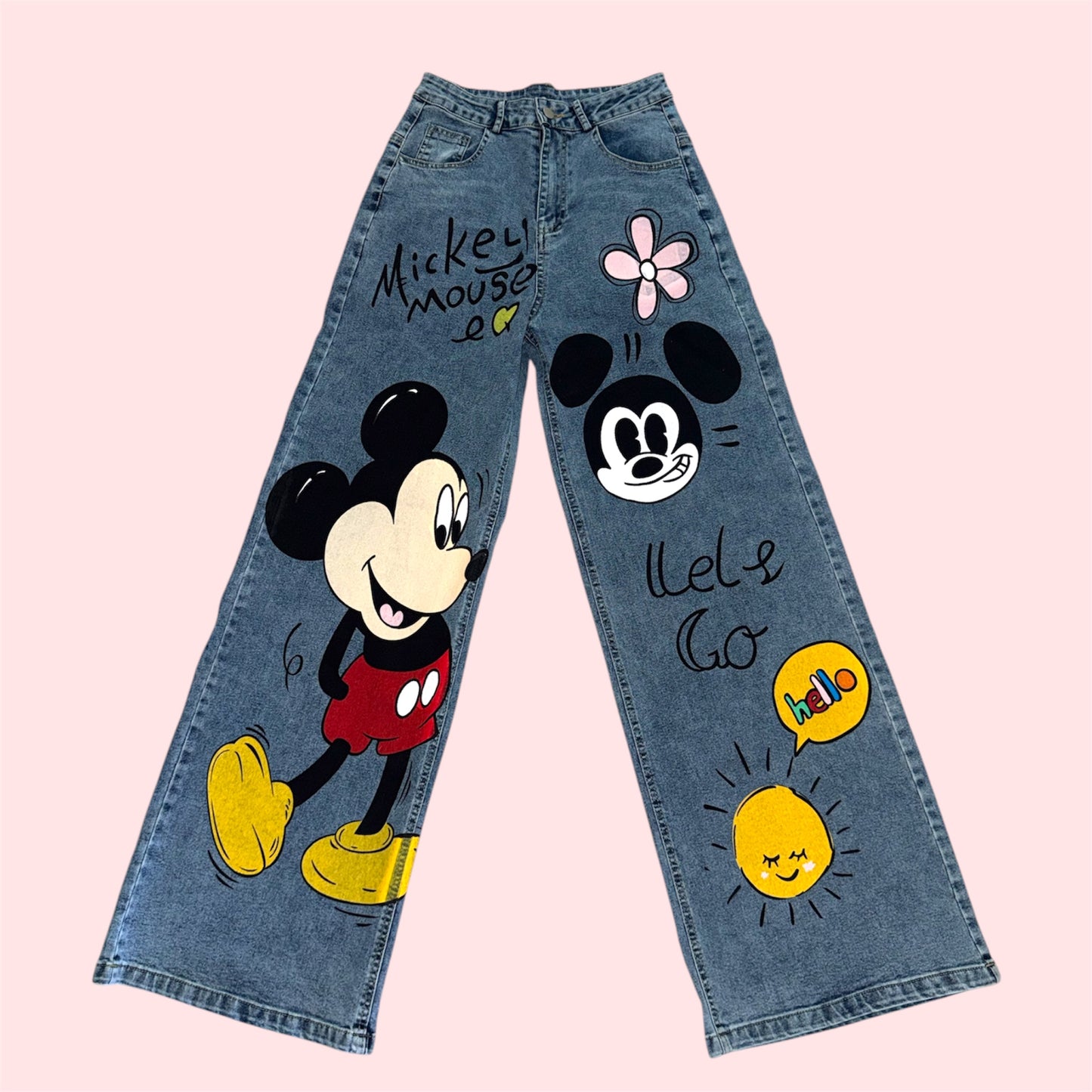 Doodle Dreams Wide-Leg Jeans