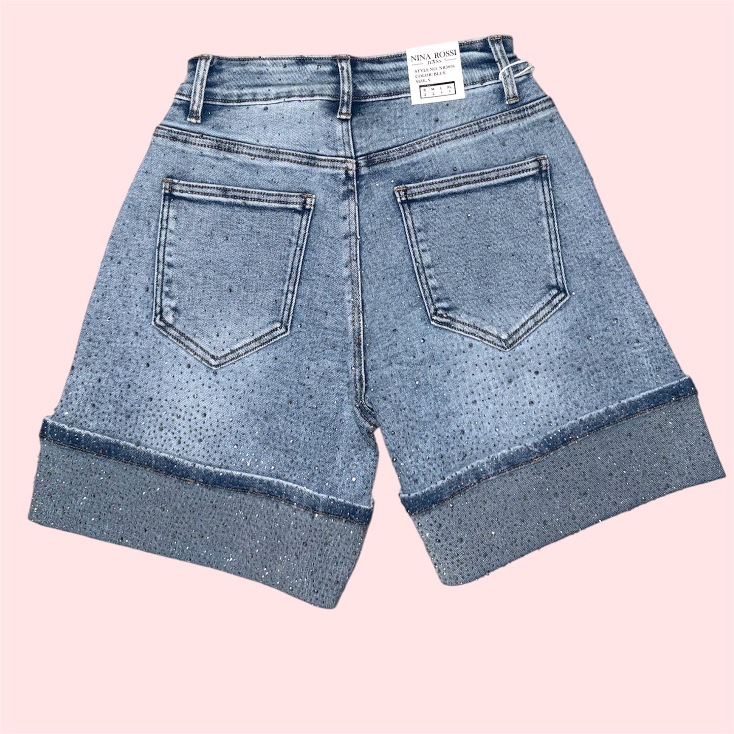 Allover Bling Bermuda Shorts