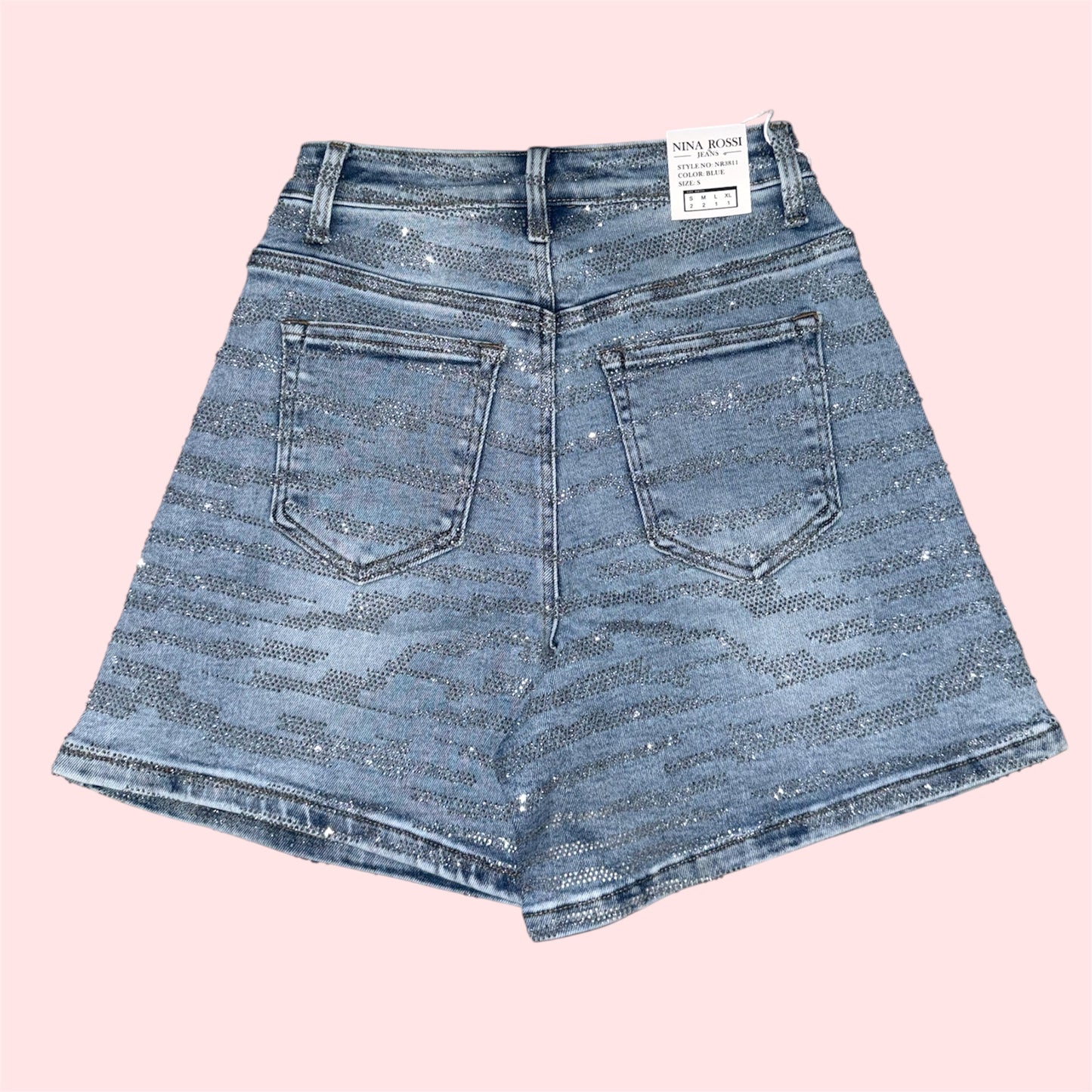 Safari Sparkle Denim Shorts