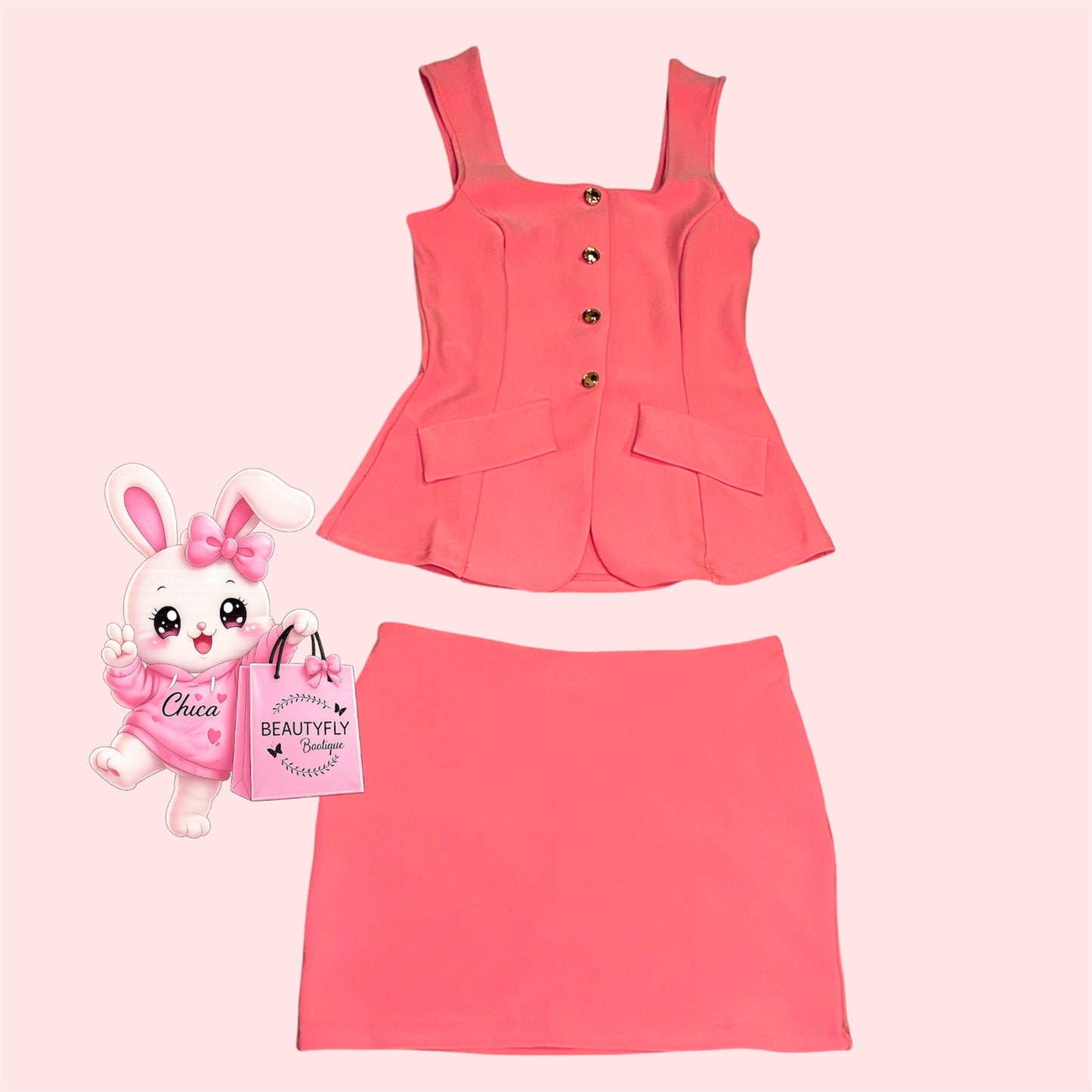 Pink Darling Skirt Set π