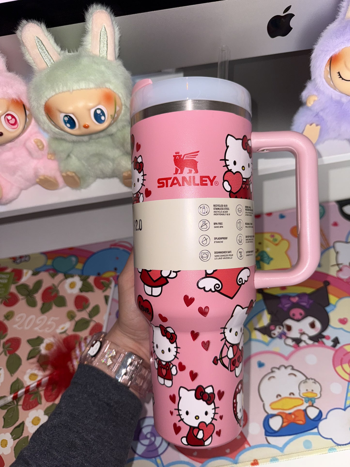 Kitty Hearts Tumbler 40oz