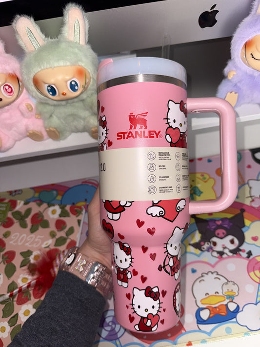 Kitty Hearts Tumbler 40oz