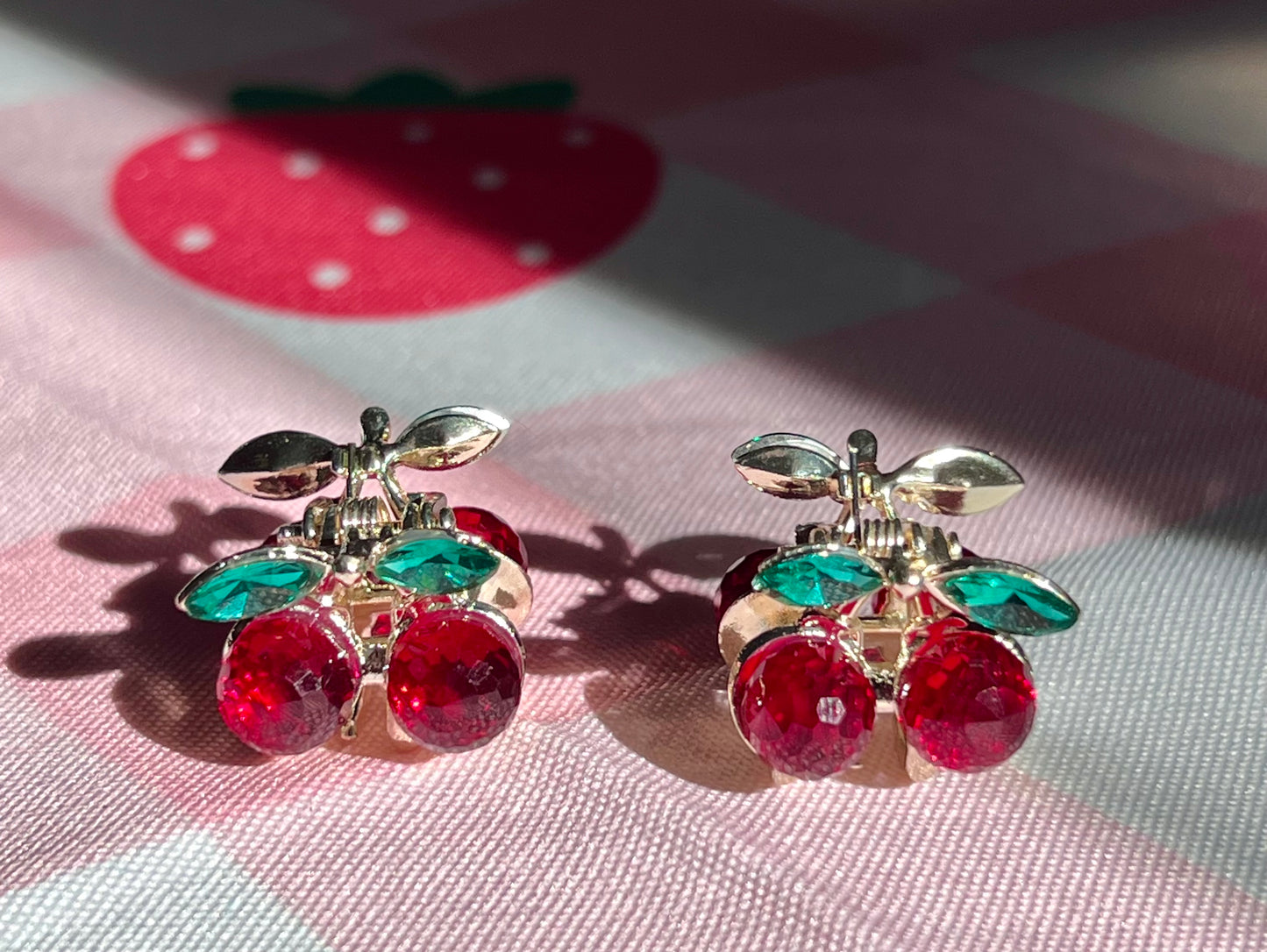 Cherry Earrings & Mini Clips