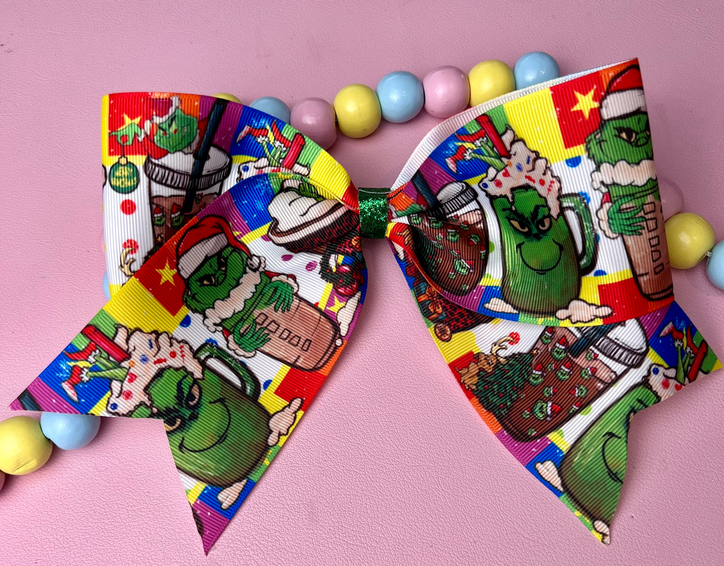 Grinch Cheer Bow