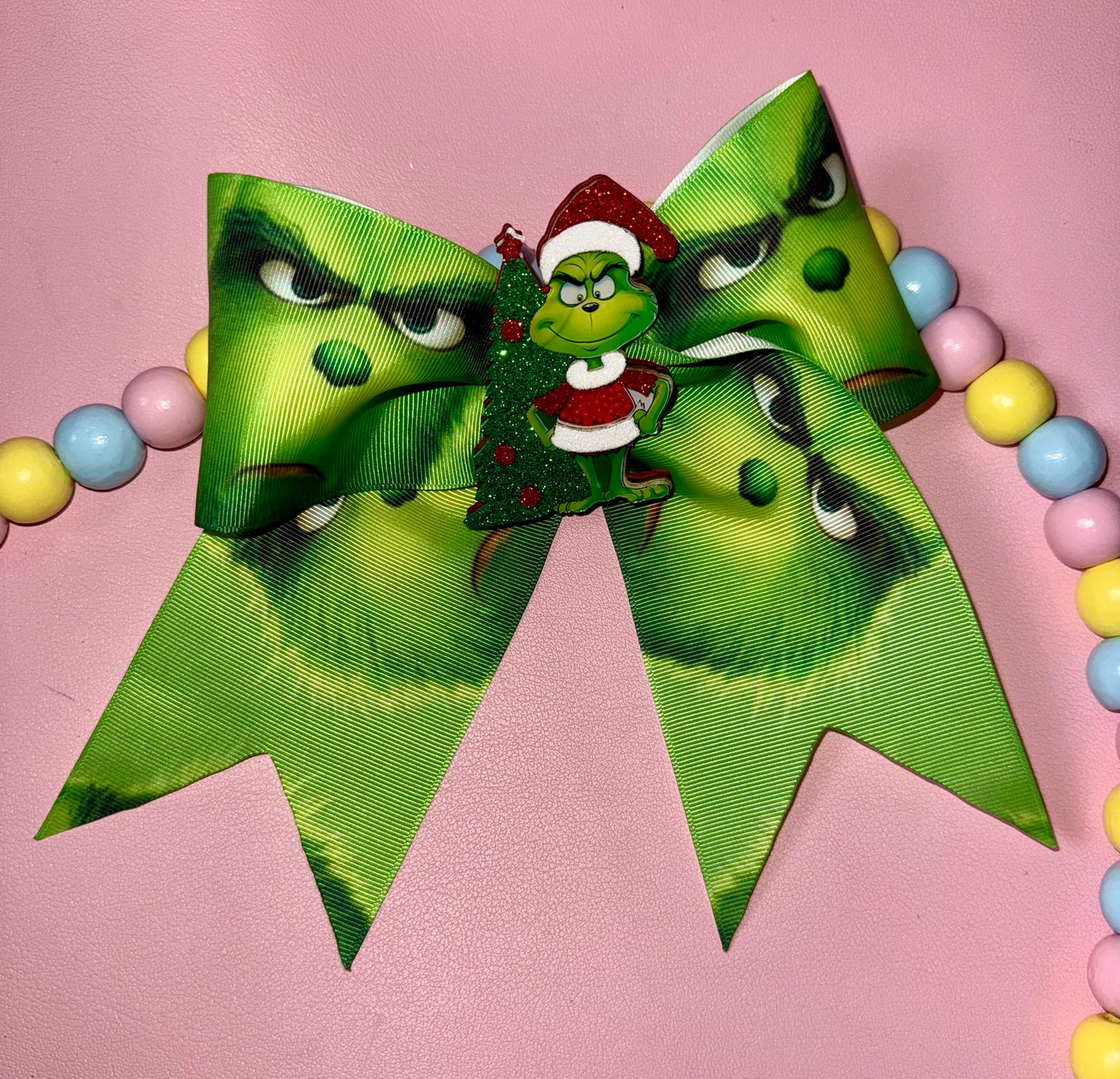 Grinch Cheer Bow