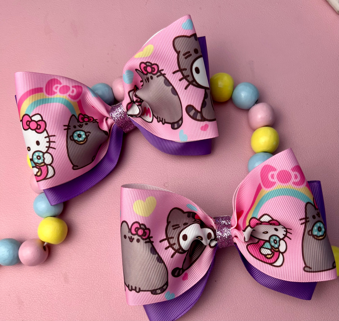 Hello Kitty Pusheen Pigtale set