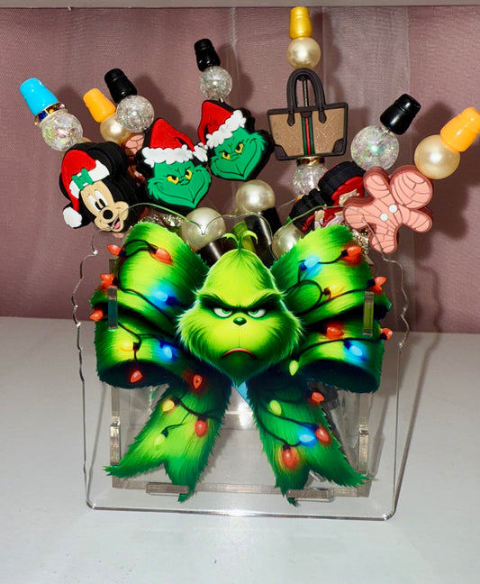 Festive Mr. Mean One Grinch Pencil Holder