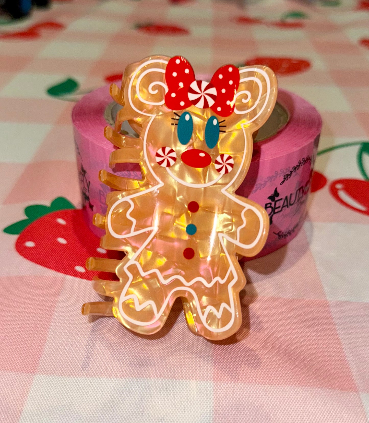 Minnie Gingerbread Claw Clip 🎄✨