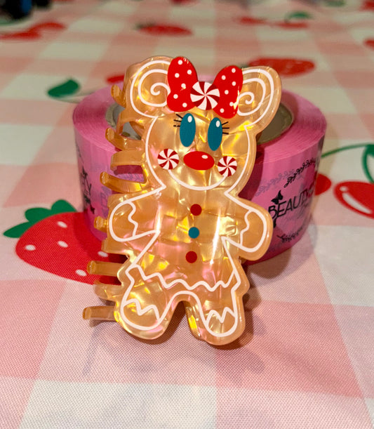 Minnie Gingerbread Claw Clip 🎄✨