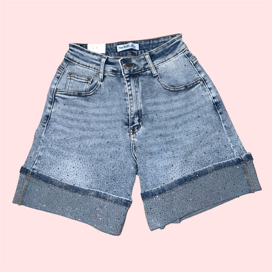 Allover Bling Bermuda Shorts