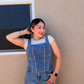 Rhinestone Denim Corset Top