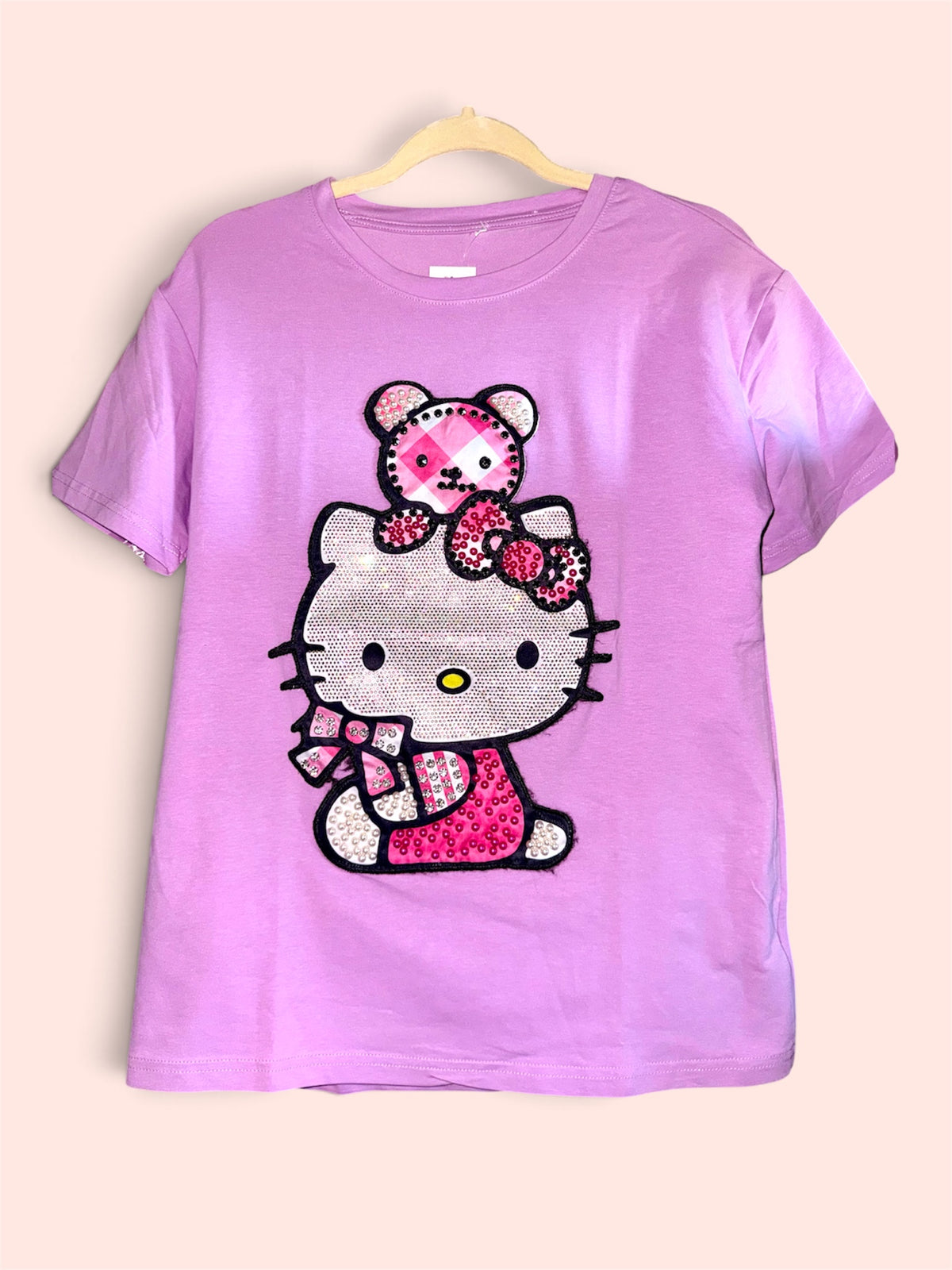 💜 Lavender Kawaii Bow Tee