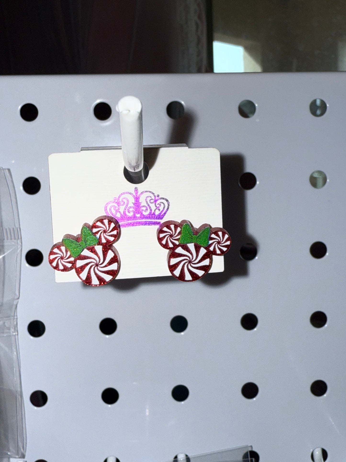 Minnie Peppermint Stud Earrings